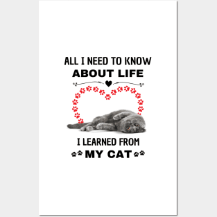 All I Need To Know About Life I Learned From My Cat Posters and Art